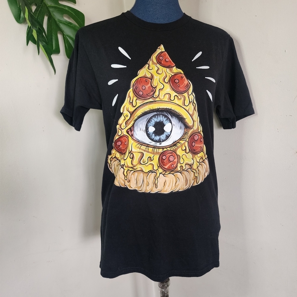Unisex All Seeing Eye Pizza T Shirt
